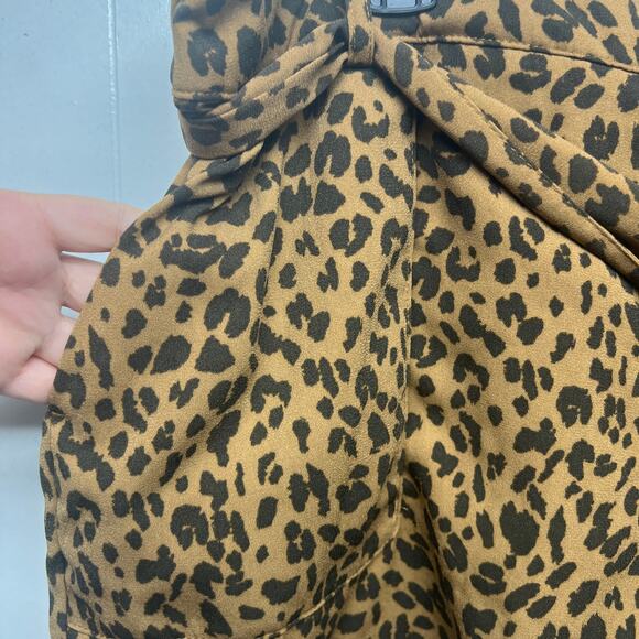 A New Day Cheetah Print Women's High Waisted Shorts w/ Tie Size XXL Pockets - Picture 5 of 12